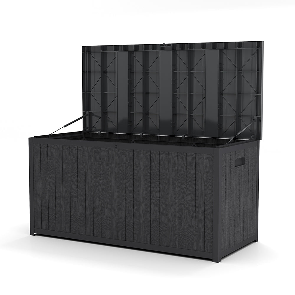 430L Black Lockable Waterproof Garden Storage Box