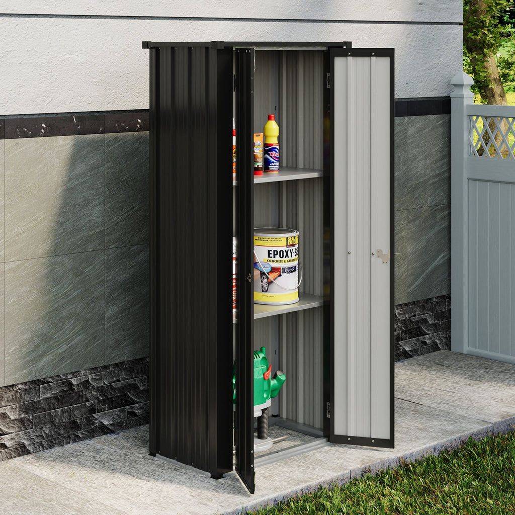 1.5X2.5FT Storage Cabinet Metal Garden Shed with Lockable Door