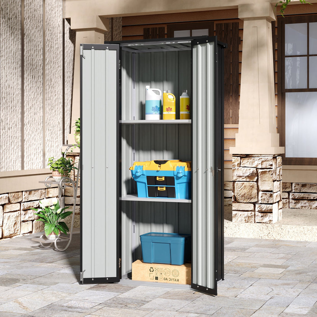 1.5X2.5FT Storage Cabinet Metal Garden Shed with Lockable Door