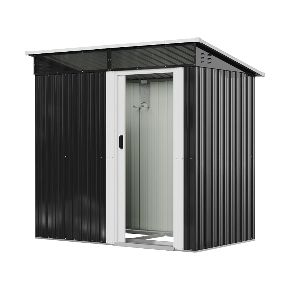 4x6FT Metal Pent Roof Garden Tool Shed