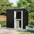 4x6FT Metal Pent Roof Garden Tool Shed